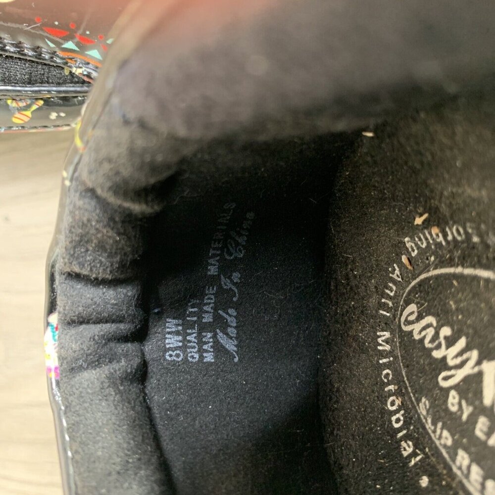 Easy Street Day Of The Dead Women Shoes Size 8W Laurie Clogs Nursing EUC - Picture 11 of 11